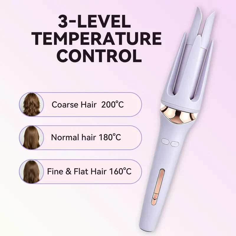 Fully Automatic Rotating Curling Iron - Anti-Scalding Safety Design, Adjustable Temperature, Suitable for Different Hair Types, Easily Creates Various Hairstyles, Maximum Temperature 200 Degrees Celsius, Freely Rotating End, Curling Tool.