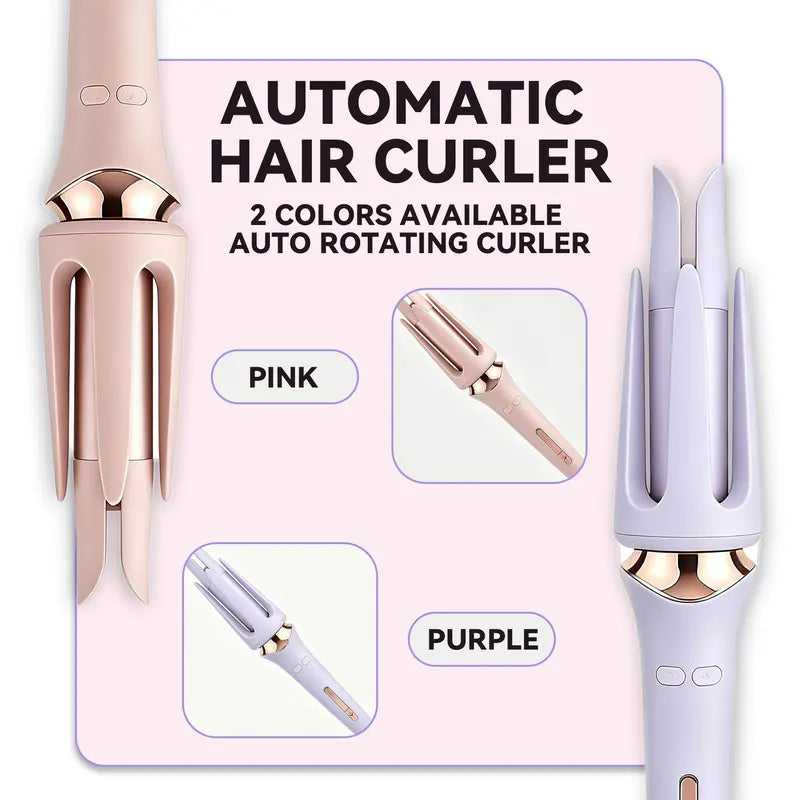 Fully Automatic Rotating Curling Iron - Anti-Scalding Safety Design, Adjustable Temperature, Suitable for Different Hair Types, Easily Creates Various Hairstyles, Maximum Temperature 200 Degrees Celsius, Freely Rotating End, Curling Tool.