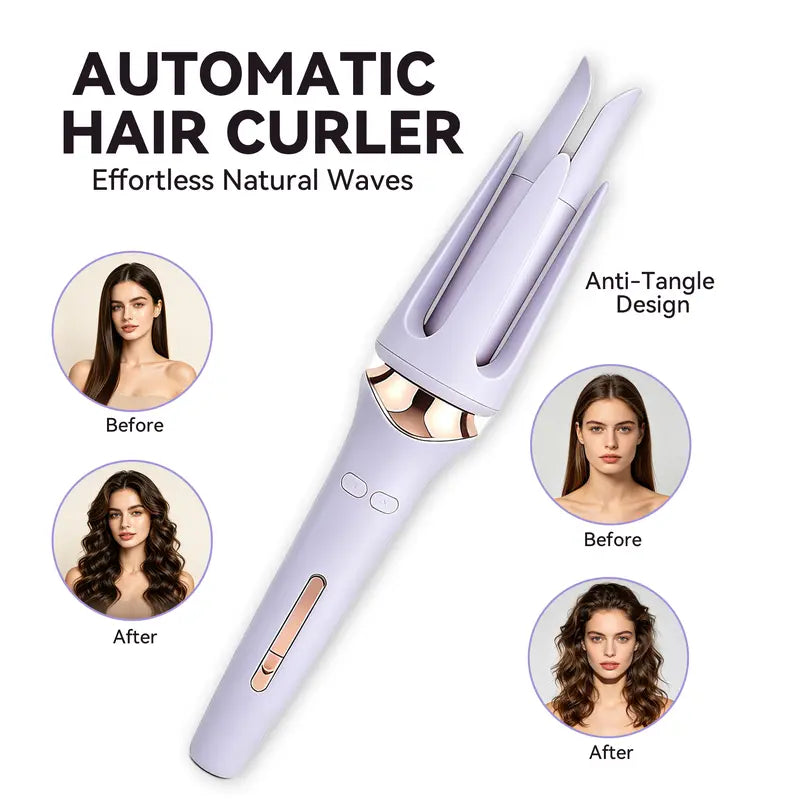Fully Automatic Rotating Curling Iron - Anti-Scalding Safety Design, Adjustable Temperature, Suitable for Different Hair Types, Easily Creates Various Hairstyles, Maximum Temperature 200 Degrees Celsius, Freely Rotating End, Curling Tool.